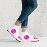 209. High-Top Leather Sneakers - White / Black