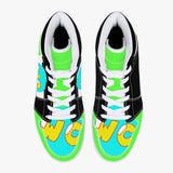 209. High-Top Leather Sneakers - White / Black