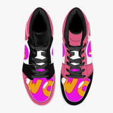 209. High-Top Leather Sneakers - White / Black