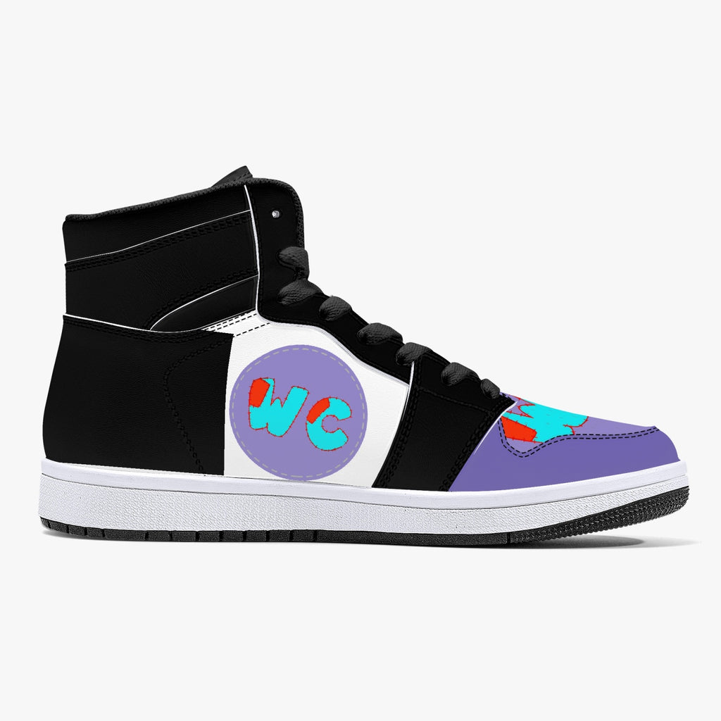 wacky 209. High-Top Leather Sneakers - White / Black