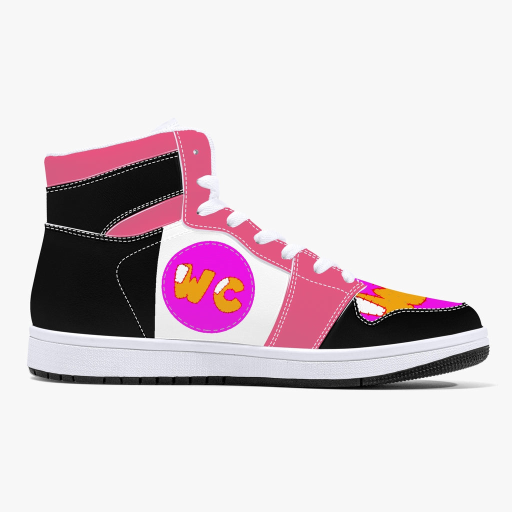 209. High-Top Leather Sneakers - White / Black