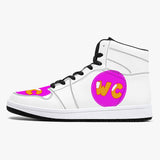 209. High-Top Leather Sneakers - White / Black