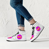 209. High-Top Leather Sneakers - White / Black