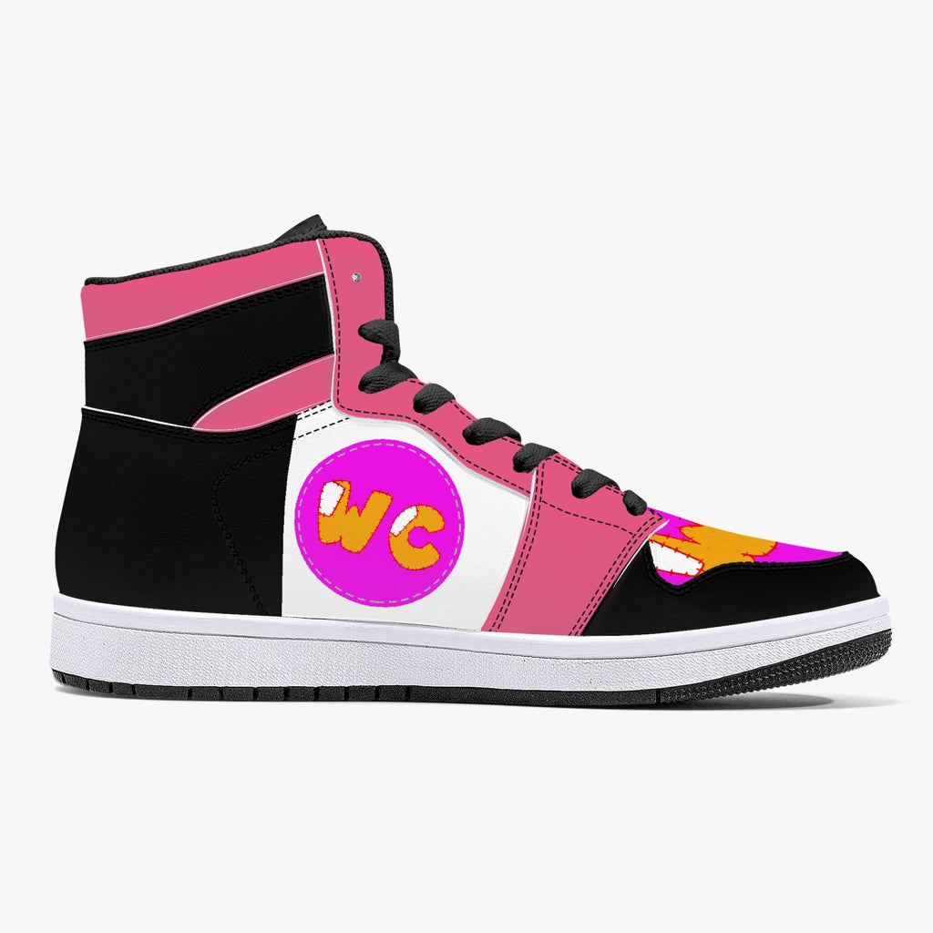 209. High-Top Leather Sneakers - White / Black