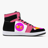 209. High-Top Leather Sneakers - White / Black
