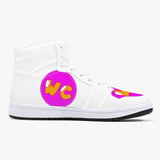 209. High-Top Leather Sneakers - White / Black