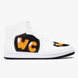 209. High-Top Leather Sneakers - White / Black