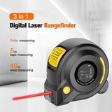 40m + 5m 3-in-1 Hand-held Laser Range Finder Distance Measurement, Square Measurement, Cubic Measurement