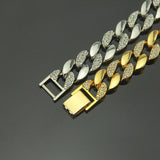 Hip-Hop Style 18K gold men's diamond necklace 30-inch gold chain Cuban chain necklace