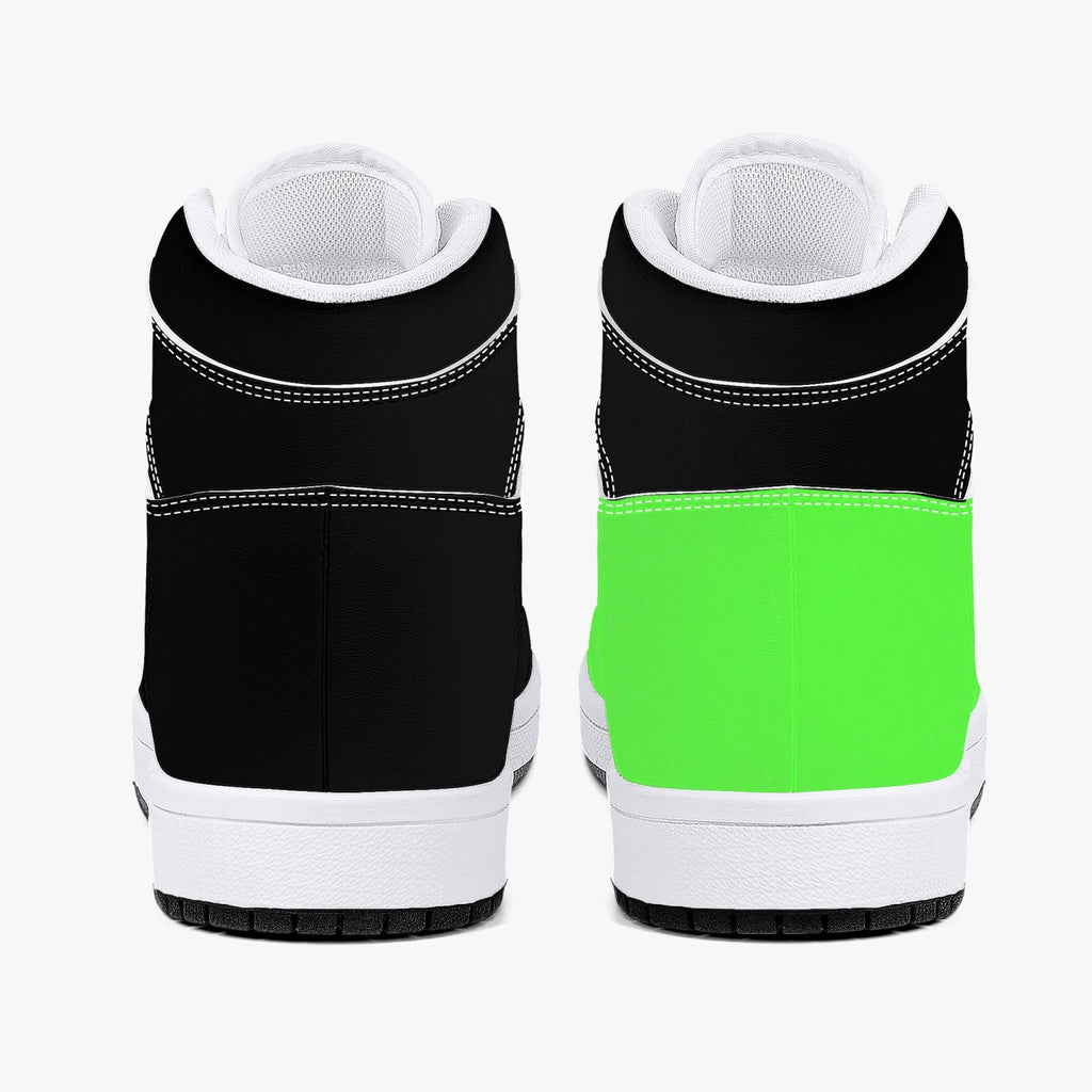 209. High-Top Leather Sneakers - White / Black