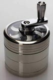 4 parts aluminium herb grinder with handle