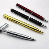 10pcs/lot Self defense metal knife pen metal ball point pen outdoor tool pen multi function ball point pen