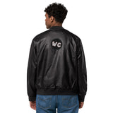 Wacky Leather Bomber Jacket