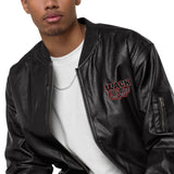 Wacky Leather Bomber Jacket