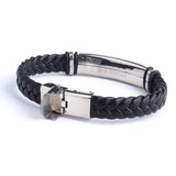 Engrave Leather Love Bangle & Bracelet 316L Stainless Steel Bracelets For Women Men ID Bracelet Jewelry