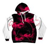 All-Over Print Pullover Hoodies Wacky Red/Blk Galaxy T1